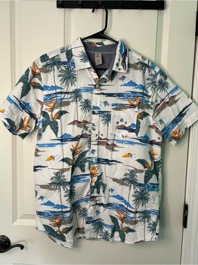 Hurley casual button-down men’s tropical print